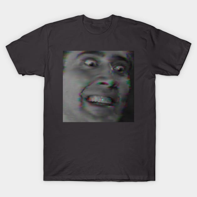 Glitcholas Cage T-Shirt by Meowlentine